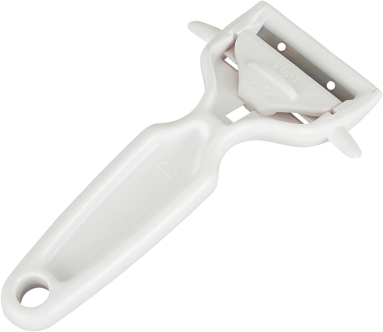 Kai Corporation DH8013 KAI KITCHEN Peeler, Switchable Shredded Peeler, Julienne, Potatoes, Sprout, Dishwasher Safe, White, Made in Japan