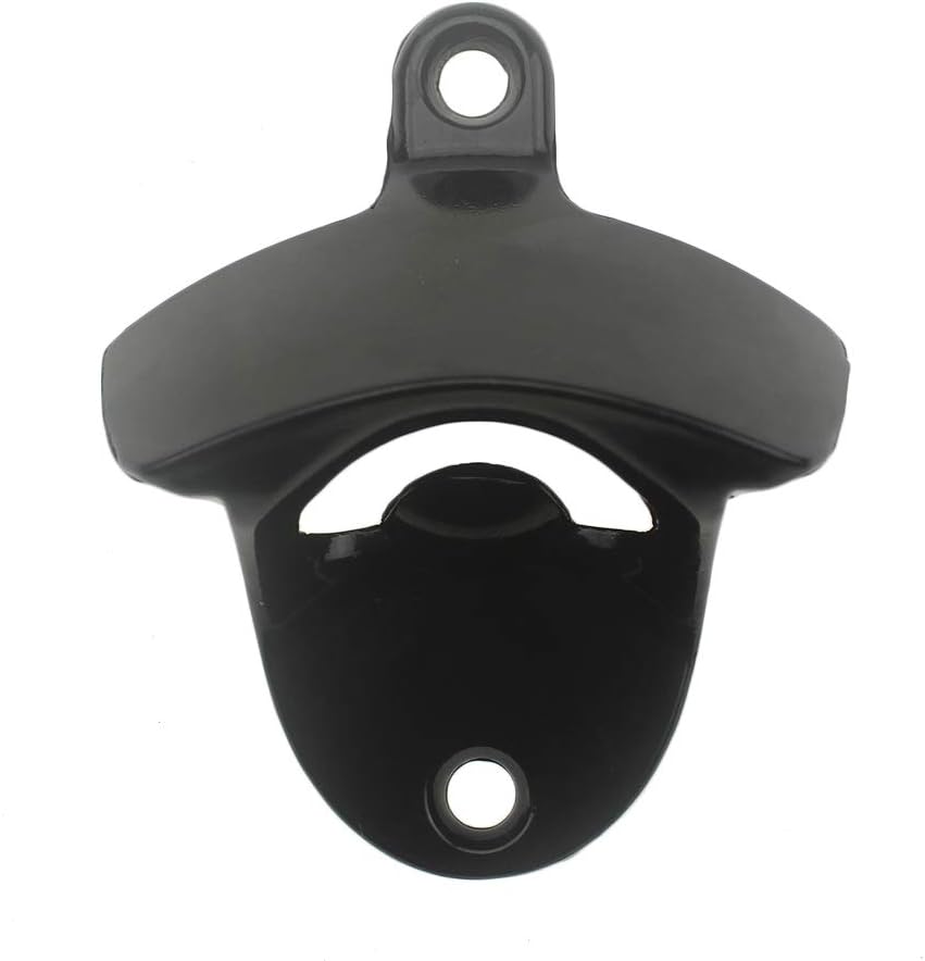 Stainless Wall Mount Beer Bottle Opener Screw in Bottle Cap Opener Black