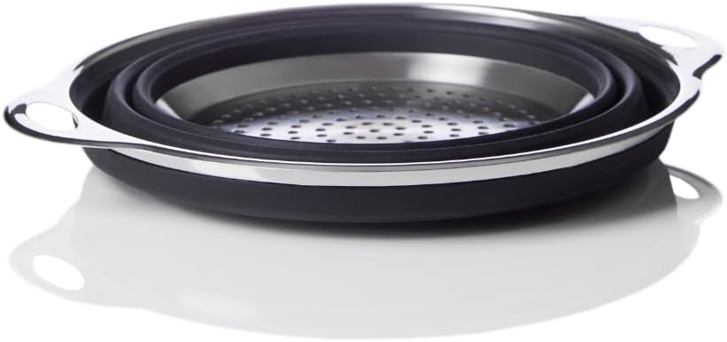 Better Houseware Silicone & Stainless Steel Collapsible Colander – 9.5" Diameter
