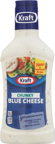 Kraft Dressing, 1 Bottle, for Salads and Dipping, Chunky Blue Cheese, No High-Fructose Corn Syrup, No Artificial Flavors, 16 oz