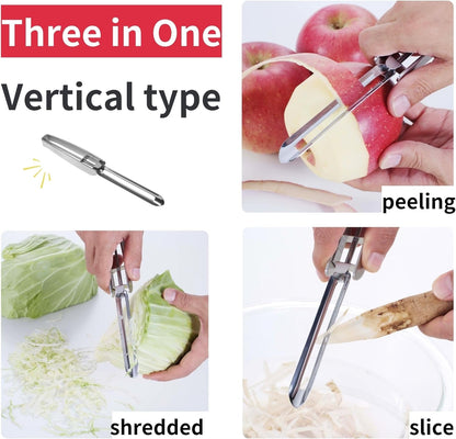 Stainless Steel Peeler Long Vegetable Peeler 8.5 inch Seki Japan | Potato Peeler Cabbage Peeler with Plastic Safety Cover