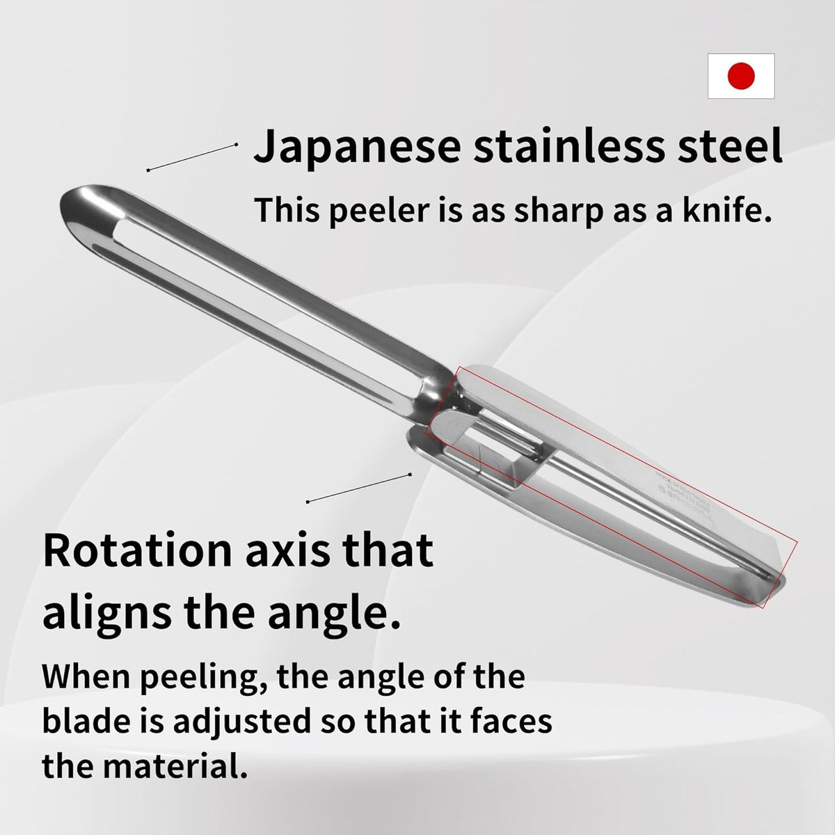 Stainless Steel Peeler Long Vegetable Peeler 8.5 inch Seki Japan | Potato Peeler Cabbage Peeler with Plastic Safety Cover