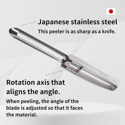 Stainless Steel Peeler Long Vegetable Peeler 8.5 inch Seki Japan | Potato Peeler Cabbage Peeler with Plastic Safety Cover