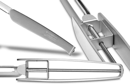 Stainless Steel Peeler Long Vegetable Peeler 8.5 inch Seki Japan | Potato Peeler Cabbage Peeler with Plastic Safety Cover