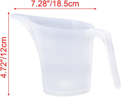 500ml Measuring Cup with Long Spout, Plastic Measuring Pitchers with Funnel Spouts, Pancake Batter Dispenser for Baking