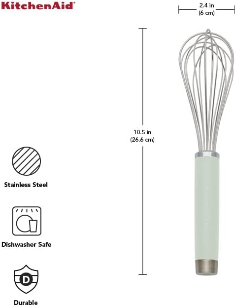 KitchenAid Gourmet Utility Whisk, 10.5-Inch, Matte Black