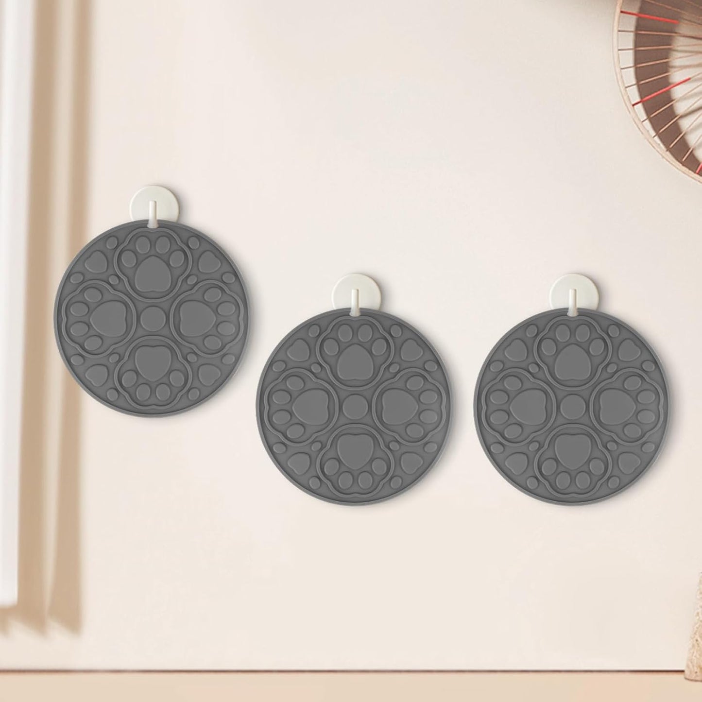 7 Inch Grey Silicone Trivet Mats Set for Hot Dishes 3 Pack | Non-Slip Heat Resistant Hot Pads Holders for Kitchen, Counter, Table - Anti Stain Plate Mats for Hot Pots and Pans