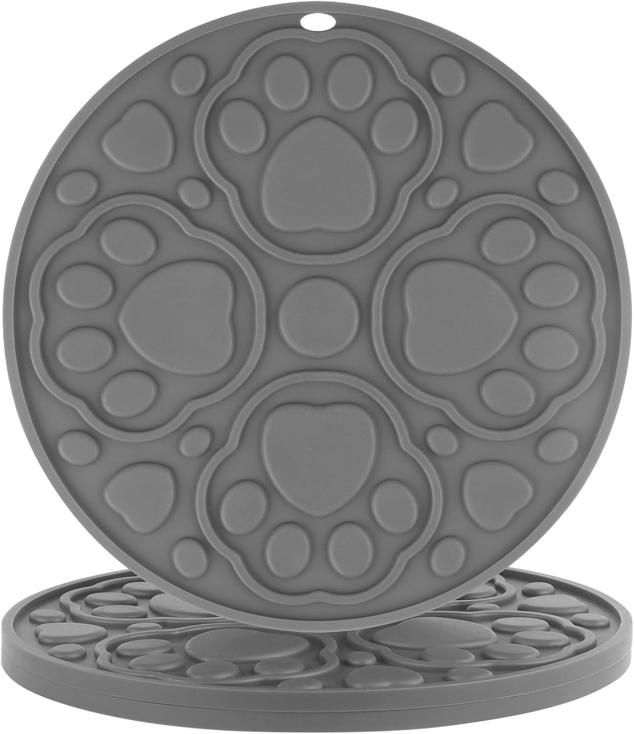 7 Inch Grey Silicone Trivet Mats Set for Hot Dishes 3 Pack | Non-Slip Heat Resistant Hot Pads Holders for Kitchen, Counter, Table - Anti Stain Plate Mats for Hot Pots and Pans