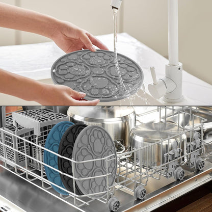 7 Inch Grey Silicone Trivet Mats Set for Hot Dishes 3 Pack | Non-Slip Heat Resistant Hot Pads Holders for Kitchen, Counter, Table - Anti Stain Plate Mats for Hot Pots and Pans