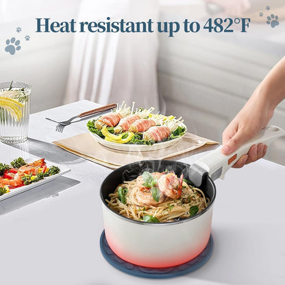7 Inch Grey Silicone Trivet Mats Set for Hot Dishes 3 Pack | Non-Slip Heat Resistant Hot Pads Holders for Kitchen, Counter, Table - Anti Stain Plate Mats for Hot Pots and Pans