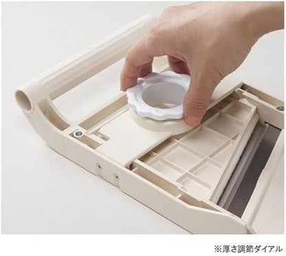 Benriner Super Slicer, with 4 Japanese Stainless Steel Blades, Beige