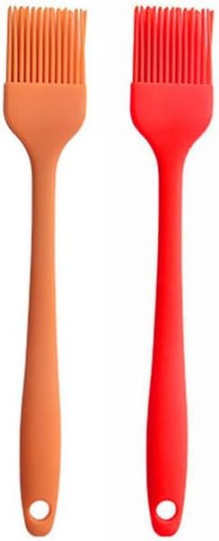 Silicone brush, Oil Brush for BBQ Kitchen Cooking Baking and Grilling (2 PCS,pink) - Colors A