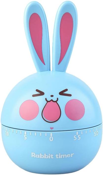 Cartoon Mechanical Kitchen Timer, 60 Minutes Countdown Timer, Mechanical Visual Timer for Kids - No Batteries Required, Kitchen Timer for Cooking, Home, Study and Classroom (Pink-A)