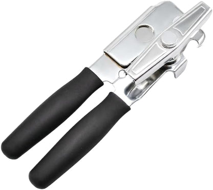 1 Pack Commercial Grade Heavy Duty Manual Can Opener with Easy Crank Oversized Turning Knob, Super Thick 20GA 2.0mm Steel with Chrome Plate Finish, Fit All Size Large Cans
