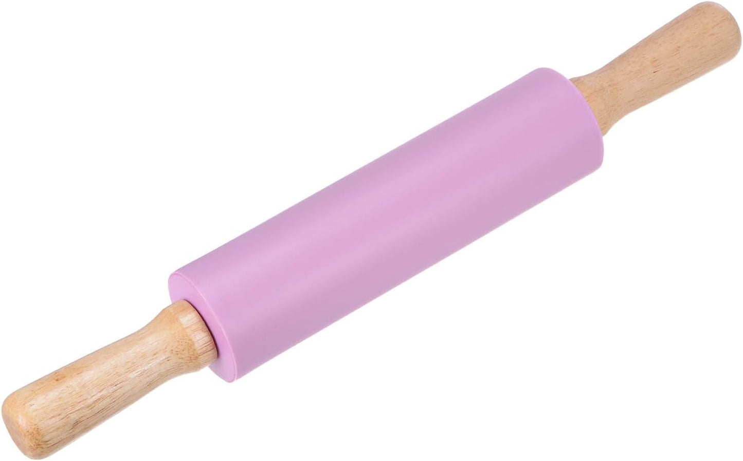 HARFINGTON Silicone Rolling Pins for Baking 12.2 Inch Non-Stick Silicone Surface Wooden Handle Rolling Pin Small Roller Playdough Rolling Pins for Fondant Kitchen Dough Pizza, Green