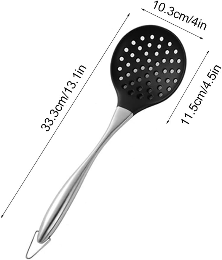Silicone Wok Skimmer – Non-Scratch Slotted Spoon for Cooking Frying