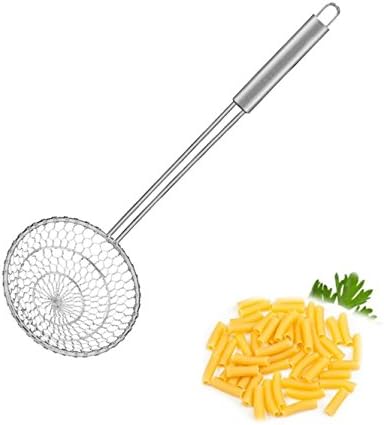 Stainless Steel Asian Spider Strainer Professional Kitchen Wire Skimmer with Spiral Mesh Basket Tools (Dia 7inch)