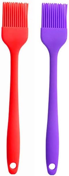 Silicone brush, Oil Brush for BBQ Kitchen Cooking Baking and Grilling (2 PCS,pink) - Colors A