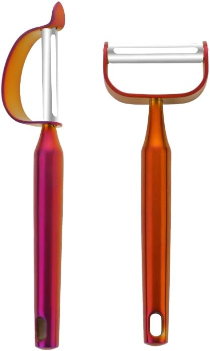 Stainless Steel Vegetable Peeler Gold 2 Pieces, with Potato Eye Remover & Swiveling Twin Blades, Y Shaped Titan Potato Peeler for Fruit & Veggie, Dishwasher Safe
