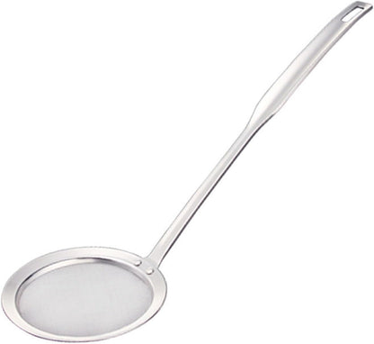 Stainless Steel Fat Skimmer Spoon, Kitchen Fine Mesh Food Strainer and Hot Pot Skimmer with Long Handle for Skimming, Cooking, Frying, Grease, Gravy and Foam (5.5")