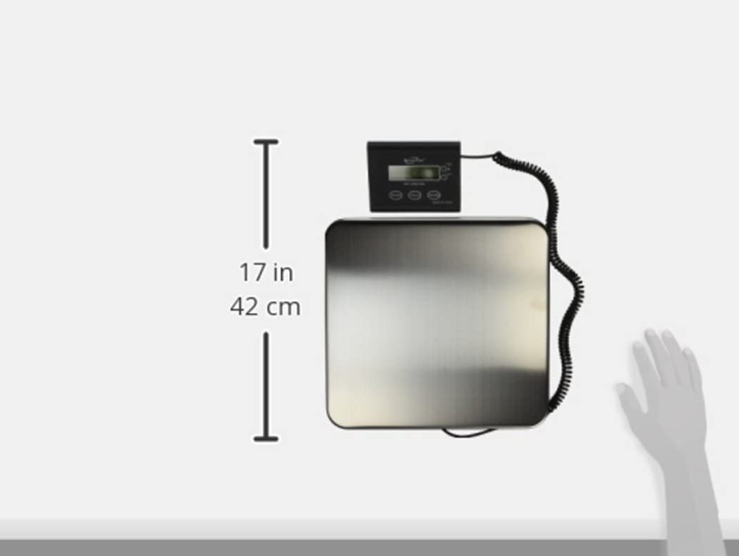 Weighmax W-2809 90 LB X 0.1 OZ Durable Stainless Steel Digital Postal Scale, Shipping Scale With AC adapter, 1 Pack