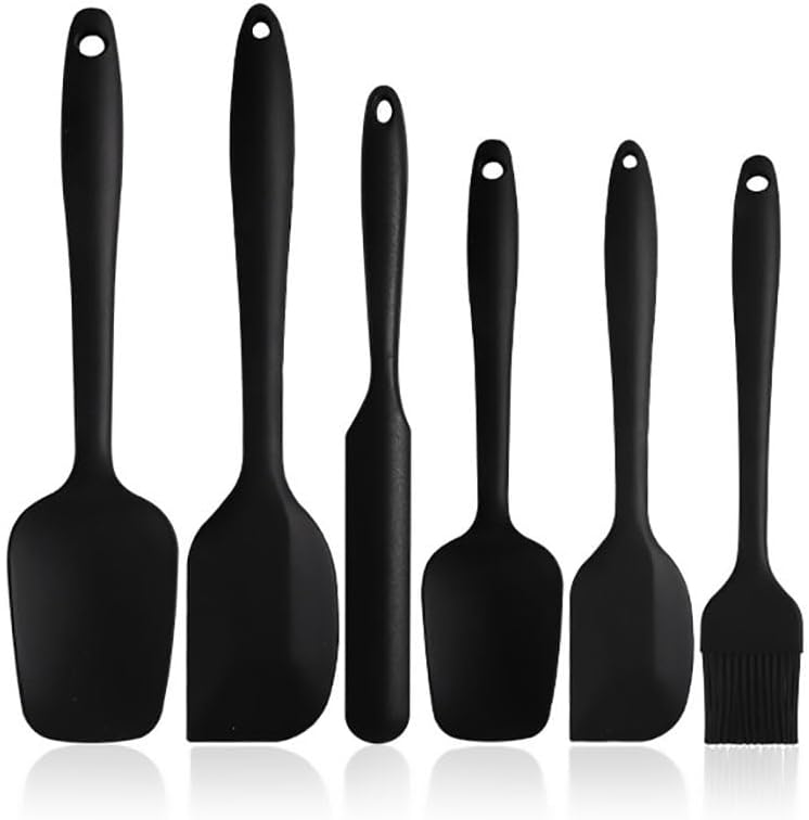 6-Piece Silicone Spatula Set | One-Piece Seamless | Heat-Resistant | Nonstick Safe (Pink)