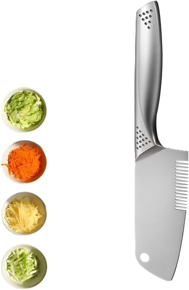 Stainless Steel Peeler, Handheld Multi-Purpose Julienne Vegetable Slicer Tool for Carrot, Cucumber with Comfort Handle & Hanging Hole (1PC)