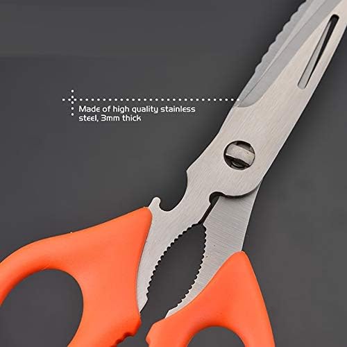 Edward Tools CleanCut All Purpose Shears 9” - Stainless Steel Kitchen Scissors for Poultry, Meat, Herbs, Utility - Dishwasher Safe - Heavy Duty Sharp Blade Cuts Wire, cable, rope (1)