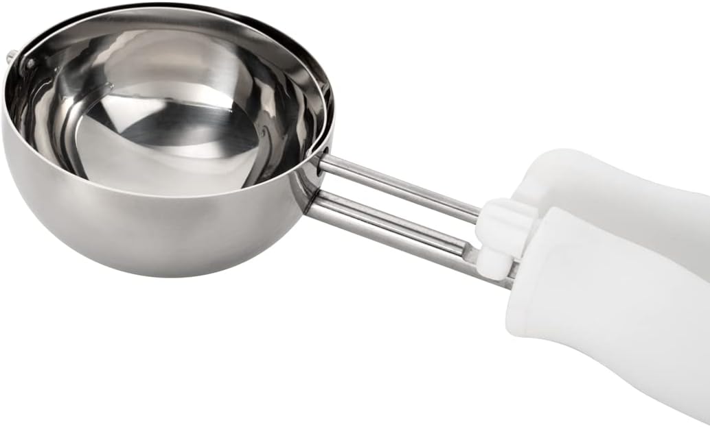 Restaurantware Ice Cream Scoop 1 Case 3.75 oz Stainless Steel Portioner Commercial Kitchen Tool Comfortable Grip Dishwasher-Safe Ambidextrous Handle