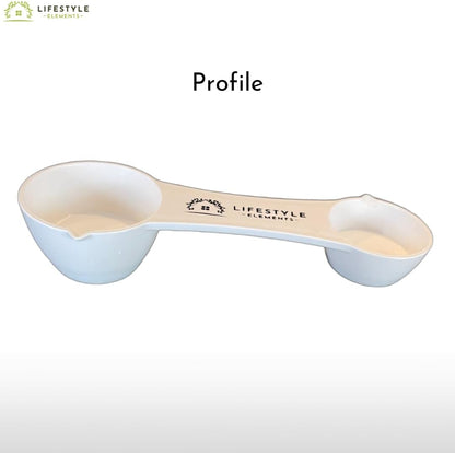 All In One Measuring Spoon With 1 Tbsp, 1 Tsp, 1/2 Tsp, 1/4 Tsp Measures - Plastic - Use for Dry Ingredients or Liquids - Durable Rugged Dishwasher Safe - Made in USA - Versatile Kitchen Tool