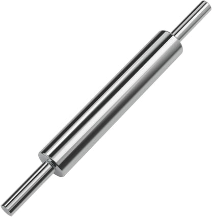 Rolling Pin (17 Inches) –304 Stainless Steel Roll Pins for Baking Pizza Dough Pie Cookie-Dough Roller& Smooth Construction - Essential Kitchen Utensil