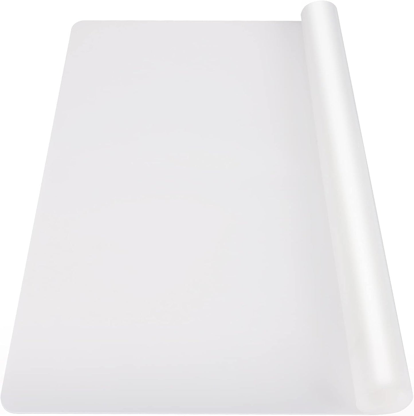Ewen 35.6x23.5in 2mm Silicone Mats for Kitchen Counter, Thick Heat Resistant Silicone Mat, Extra Large Non-Stick Pastry Mat Glass Top Stove Cover Countertop Protector for Baking Coffee Bar Translucent