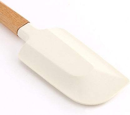 Cream Spatula Soft Baking Tools Portable Baking Scraper Cake Mixer Long Handle Pastry Blenders (black-S-Flat Head)