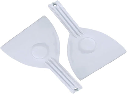 Plastic Dough Scraper Cutters, 2 Pcs, White, Bread Chopper Separator, Flour Scraper, Cake Smoother, Kitchen Cutting Tool with Handle