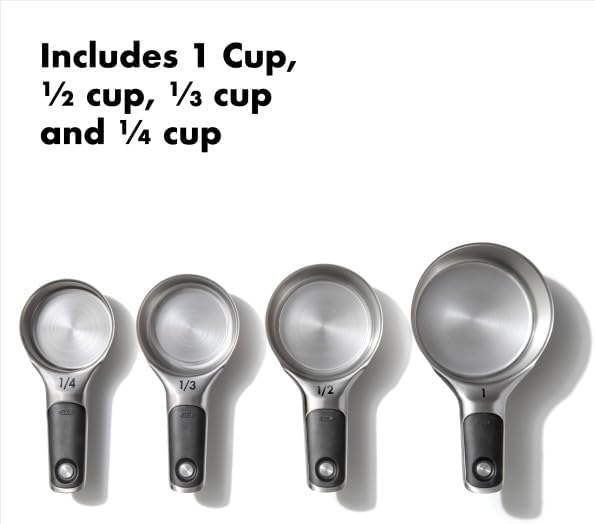 OXO Good Grips 4 Piece Stainless Steel Measuring Spoons with Magnetic Snaps