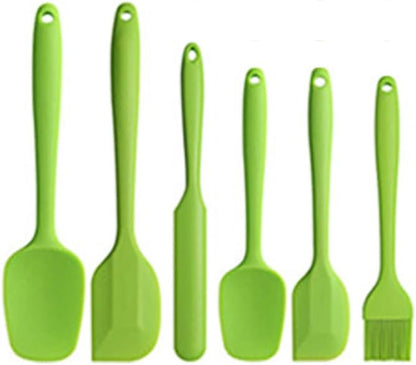 6-Piece Silicone Spatula Set | One-Piece Seamless | Heat-Resistant | Nonstick Safe (Pink)