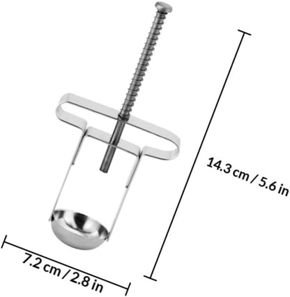 UKCOCO Manual Stainless Steel Cherry Pitter and Fruit Core Remover Tool, Small Multi-function Red Date and Core Removing Gadget for Kitchen Use