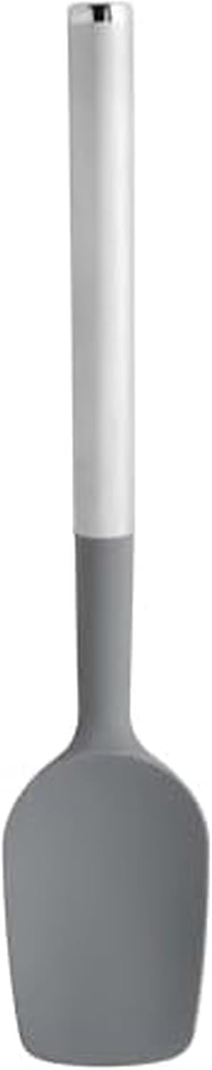 KitchenAid Spoon Spatula with Curved Edges and Stainless Steel Handle, Nonstick Safe, Durable, Dishwasher Safe