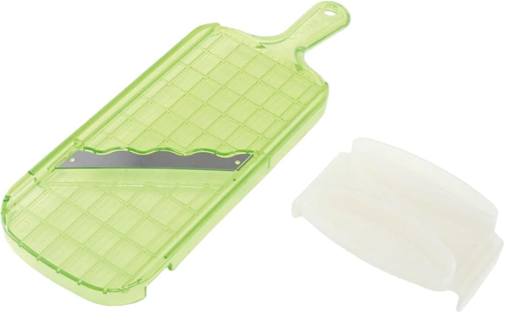 Arnest Handheld Mandoline Slicer for Kitchen, Wavy Blade Veggie Slicer - Comes with Safety Grip, Made in Japan