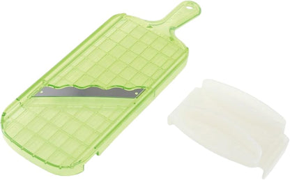 Arnest Handheld Mandoline Slicer for Kitchen, Wavy Blade Veggie Slicer - Comes with Safety Grip, Made in Japan