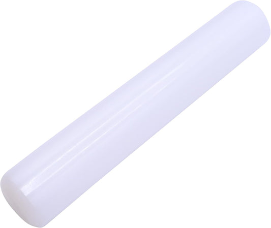Knights Bridge Global PP85 PME Non-Stick Polyethylene Rolling Pin, 6" for Cake & Cookie Decorating, White, 6"