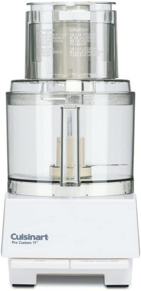 Cuisinart 7-Cup Pro Classic Food Processor, 600-Watt Motor, Vegetable Chopper & Blender for Mincing, Dicing, Shredding, Puree & Kneading Dough, DLC-10SYP1, White