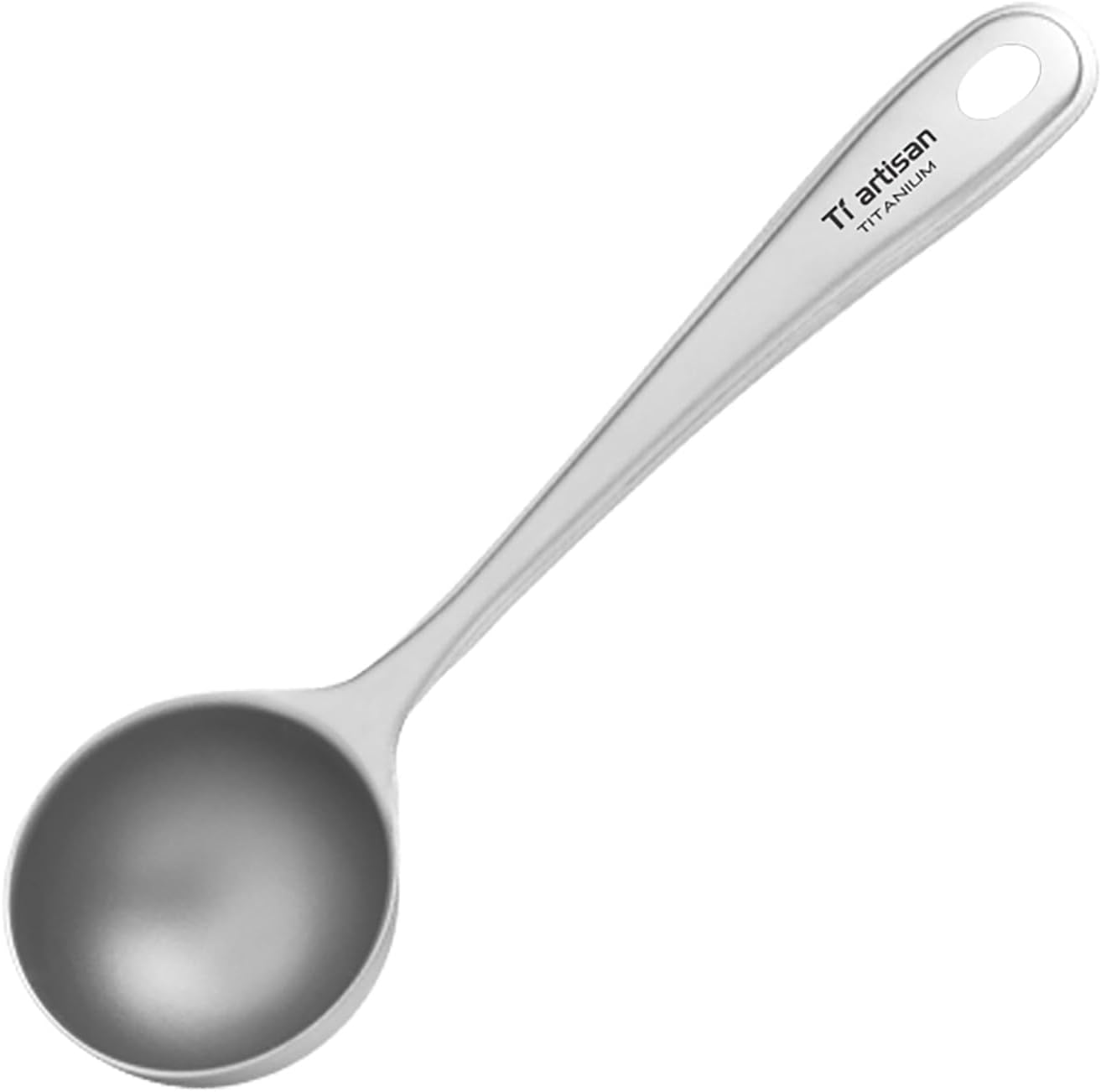 Titanium Coffee Measuring Scoop 35ml, Titanium Coffee Beans Spoon with Long Handle, Tablespoon Scooper for Ground Coffee, Loose Tea and Powder(Ice Flowers-35ml)