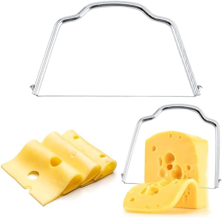 2 Pack Cheese Slicer - Effective Stainless Steel Cheese Slicer for Block Cheese Butter Avocado (2 Pack)
