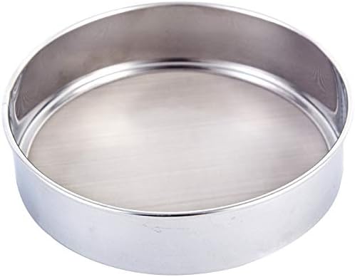 Flour Sifter Round Flour Sieve Strainer with 40 Mesh Premium Rustproof Stainless Steel Fine Mesh for Baking 7.87 inch x 1.97 inch