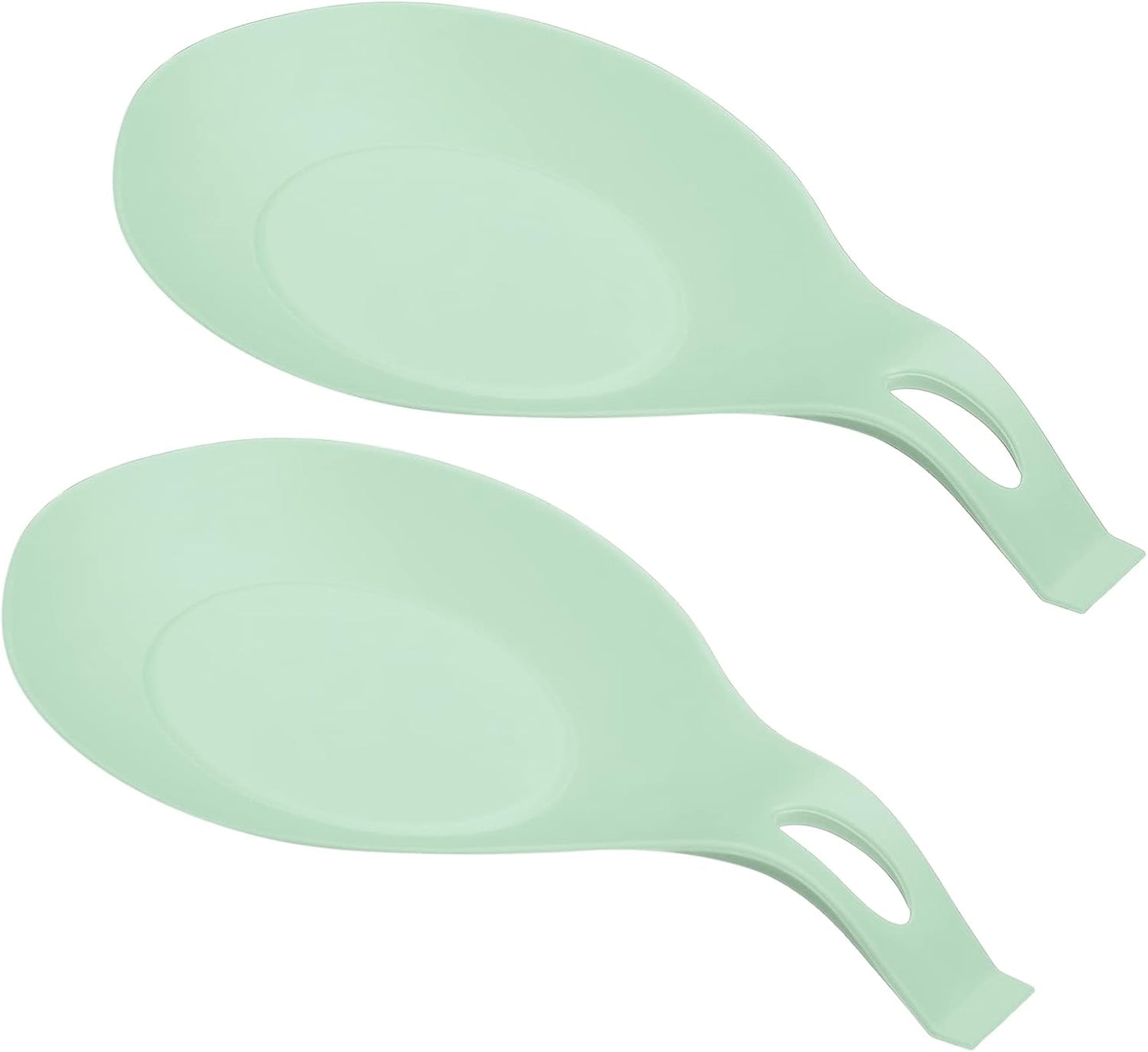 uxcell Silicone Spoon Rest, 7.68" x 3.74" Heat Resistant Kitchen Utensil Holder Spatula Ladle Rest for Counter Stove Top, Black 8Pcs