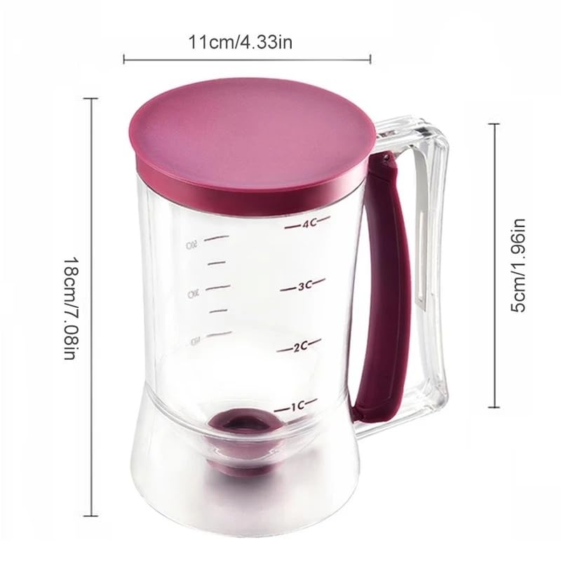Cupcakes Pancakes Dispenser Cookie Cake Muffins Baking Waffles Dough Dispenser Cream Speratator Measuring Cup Doser for Hotcakes