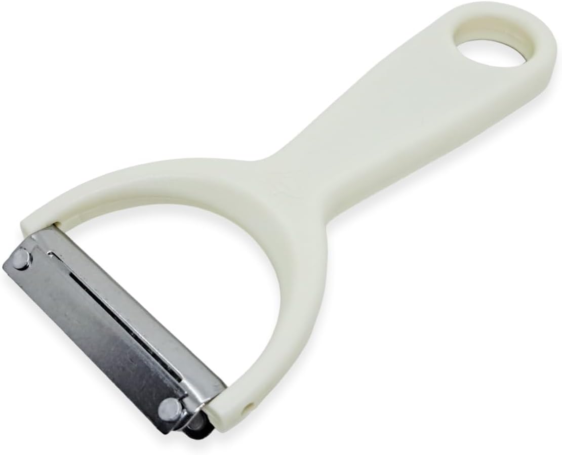 WitnyStore Kitchen Tool 8½" Long Orange Plastic Handle Stainless Steel Peeler - Thai Cooking Utensils Multipurpose Portable Hand-Held Cookery Equipments for Preparing Food Fruit Vegetable