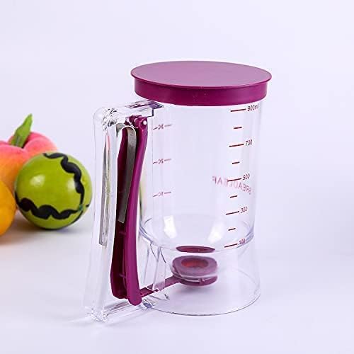 Pancake Cupcake Batter Dispenser for Waffles, Muffin Mix, Crepes, Cake Purple