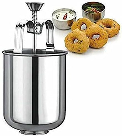 South Indian Vada Maker Dispenser – Donut Shape Vada Maker Mould for Medu Vada, Easy Batter Dispensing Tool for Crispy Fried Snacks & Kitchen Cooking